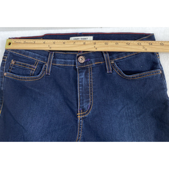 Angry Rabbit Womens Jeans Size 30 Dark‎ Wash Denim Skinny Stretch Pockets - Picture 6 of 12